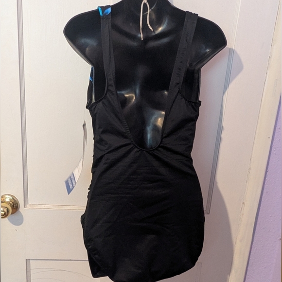 Croft & Barrow Black and Blue Swimsuit - Picture 2 of 4